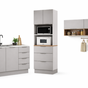 Cozinha Compacta Modulada (Balcão, Torre Quente e Aéreo)